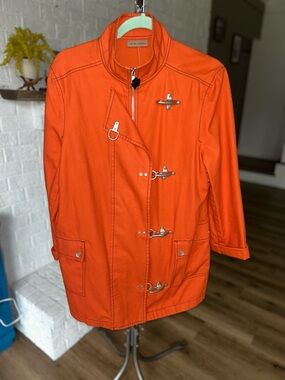 i.e. relaxed orange lightweight fireman’s clip jacket size medium